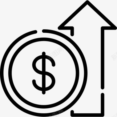 金钱利润金钱46直线图标图标