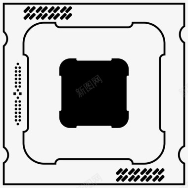 英特尔处理器cpu中央计算机处理器中央处理器图标图标
