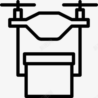无人机无人机运输97直线型图标图标
