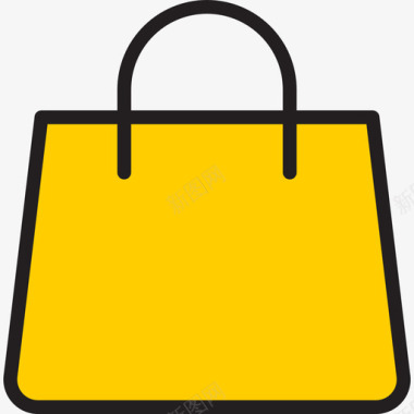 商务用品购物袋电子商务75线性颜色图标图标