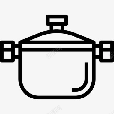 九宫格锅锅厨房工具16线状图标图标