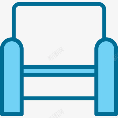 4K图标扶手椅家具和家居装饰4蓝色图标图标