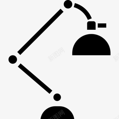 卧室台灯台灯家具和家居装饰2实心图标图标