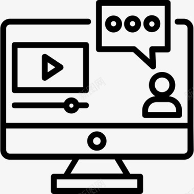 金融视频视频播放器商业和金融31浅圆形图标图标