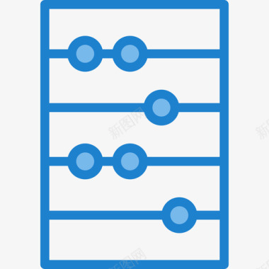 算盘文具37蓝色图标图标