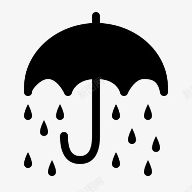 伞雨雨天图标图标