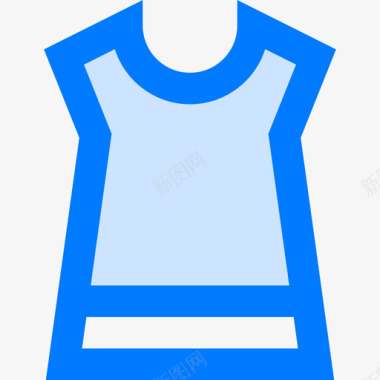 裙子衣服75蓝色图标图标