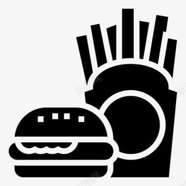 快餐法国菜汉堡包图标图标