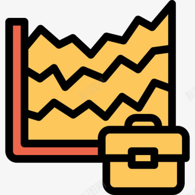 橙色海马分析分析和图表线颜色橙色图标图标