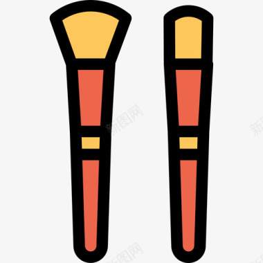 橙色皂角化妆美容和spa6线性颜色橙色图标图标