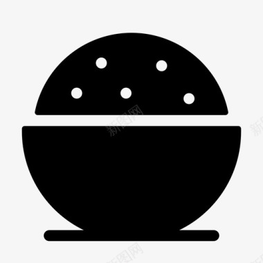 米饮料碗图标图标