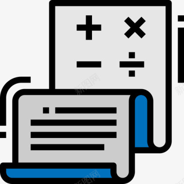 数学图标数学教育131线颜色图标图标