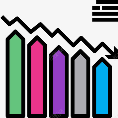 流行图表损失图表10线颜色图标图标