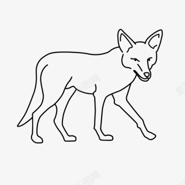 郊狼动物狗图标图标