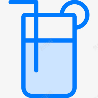 果汁饮料背景果汁饮料8蓝色图标图标