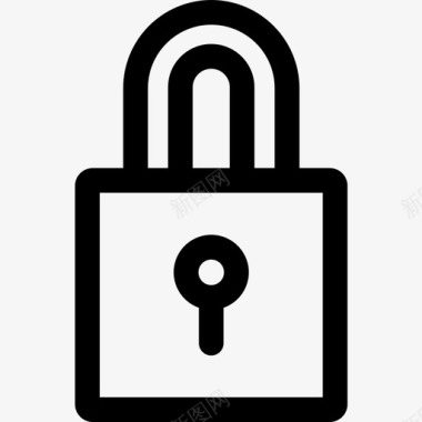 锁保护和安全3线性图标图标
