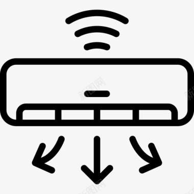 金属空调空调物联网43线性图标图标