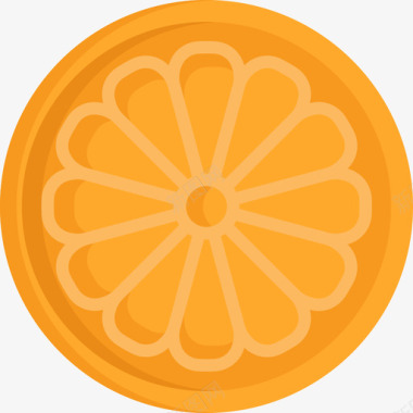 橘子水果蔬菜6扁平图标图标
