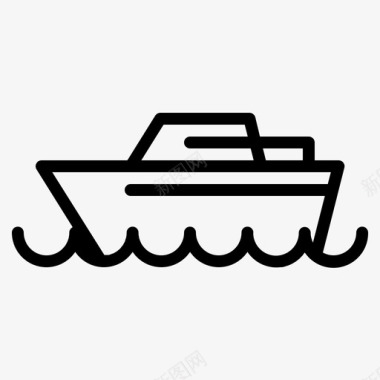 公共交通标识渡船船交通图标图标
