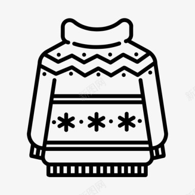 毛衣圣诞节衣服图标图标