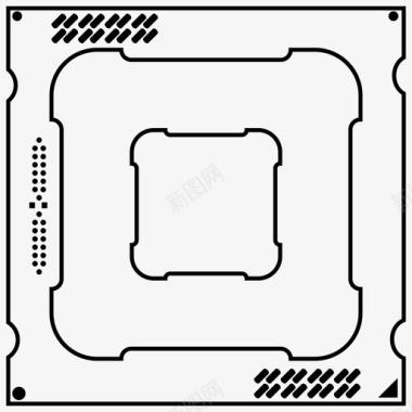 cpu中央计算机处理器中央处理器图标图标
