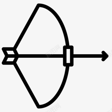 拉开弓箭弓箭危险装备图标图标