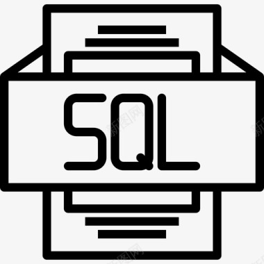 SQLSql文件类型3线性图标图标