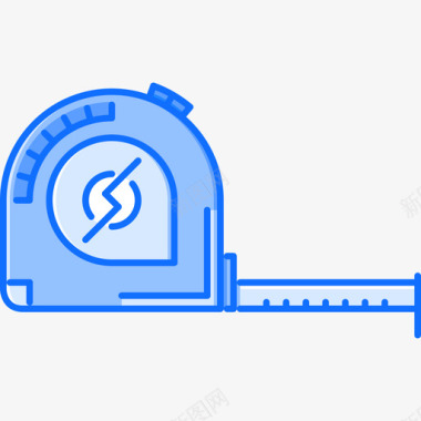 卷尺12号楼蓝色图标图标