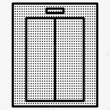 班级的门电梯门门虚线图标图标