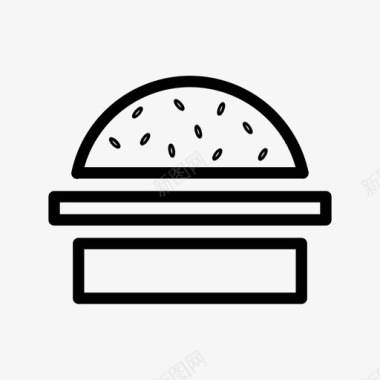 羊腿肉汉堡面包快餐图标图标
