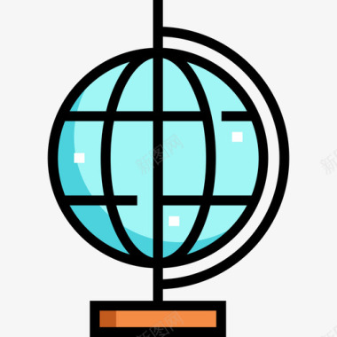 地球拼图地球仪冒险22线性颜色图标图标