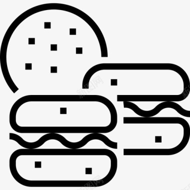 餐饮展板麦卡龙餐饮4直系图标图标