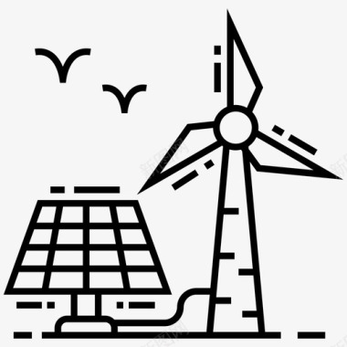 绿色能源图标风能清洁能源绿色能源图标图标