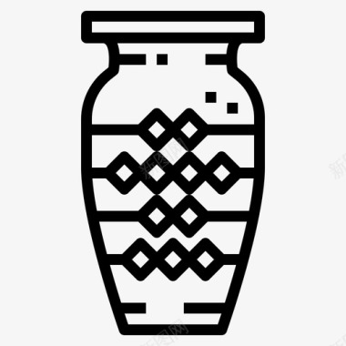 花瓶古代中国图标图标