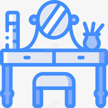 梳妆台婚礼102蓝色图标图标