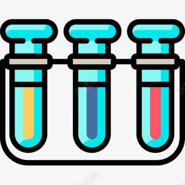 化学课堂试管化学25线性颜色图标图标