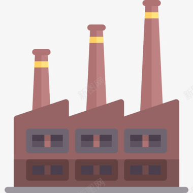 工厂工业区29平坦图标图标
