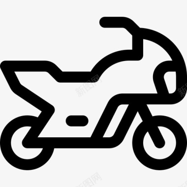 运动种类标志摩托车极限运动14直线型图标图标