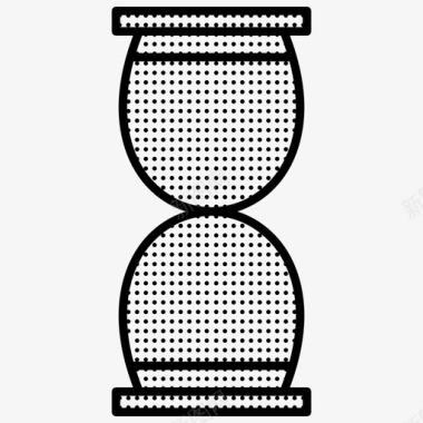 黑白点沙漏时间点图标图标