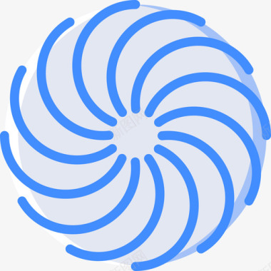 漩涡物理5蓝色图标图标