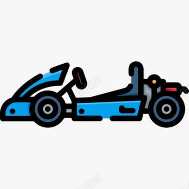 直线赛车跑道卡丁车赛车2直线颜色图标图标
