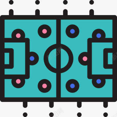 自由足球爱好和自由时间2线性颜色图标图标