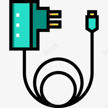 电量充电充电器旅行108线性颜色图标图标