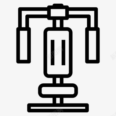 胸部器械锻炼图标图标