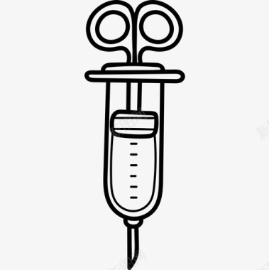 黑色雨伞图标注射器医疗器械16黑色图标图标