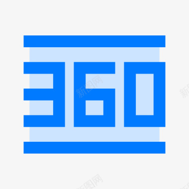 360云盘360度vr4蓝色图标图标