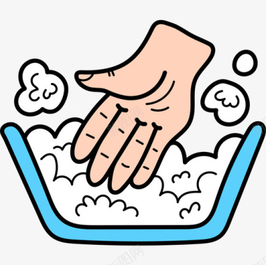 手洗清洁39彩色图标图标