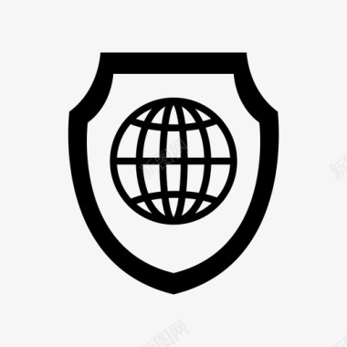 屏蔽互联网保护全球屏蔽图标图标