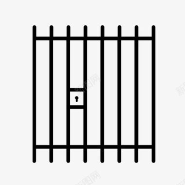 白衣警察监狱罪犯监狱酒吧图标图标