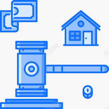 房地产贵宾卡拍卖房地产62蓝色图标图标